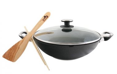 Titanový wok 32 cm s poklicí  BAF Gigant new line